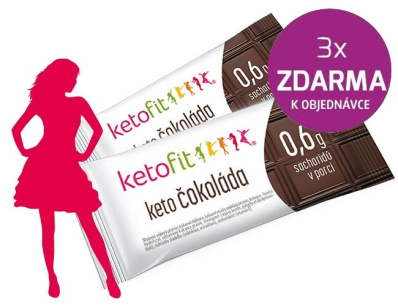 3x KetoFit čokoláda na hubnutí ke každé objednávce