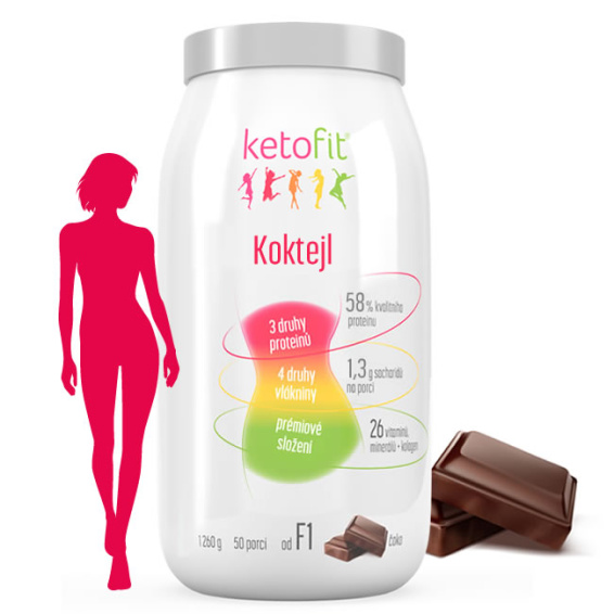 Premium ČOKO proteinový koktejl Ketofit