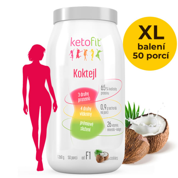 KOKOSOVÝ sen - proteinový koktejl Ketofit pro rychlý účinek