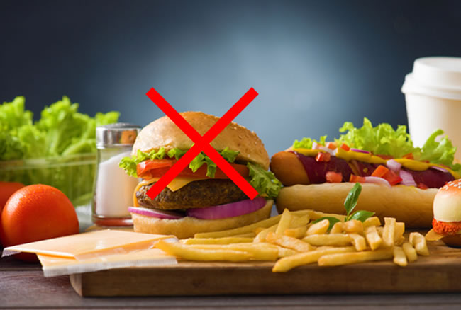 Vynechejte nezdravá jídla pro rychlé zhubnutí pasu